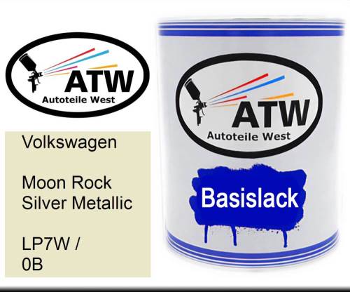 Volkswagen, Moon Rock Silver Metallic, LP7W / 0B: 1L Lackdose, von ATW Autoteile West.